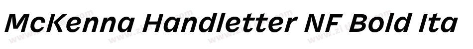 McKenna Handletter NF Bold Italic字体转换